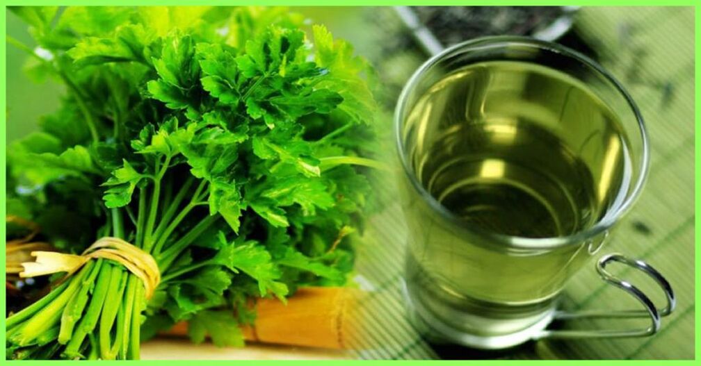 A parsley-based decoction is a healing remedy for the treatment of prostatitis
