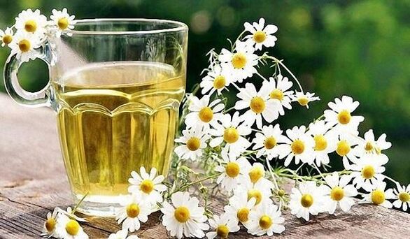 Tea with chamomile with prostatitis